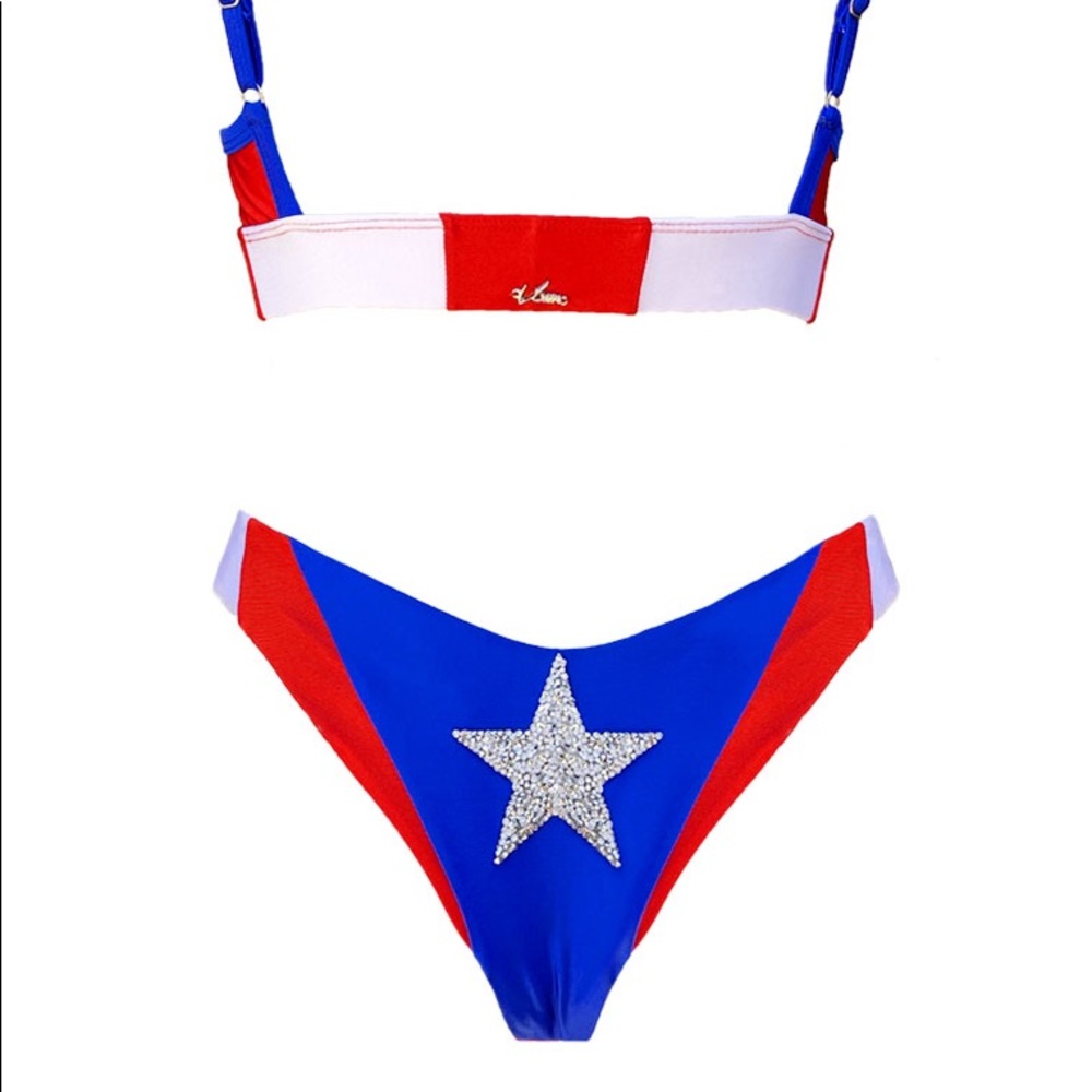 🇺🇸 🇵🇷 PUERTO RICO 🇵🇷🇺🇸 USA FLAG bikini - Picture 2 of 8